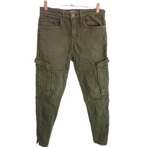 Zara Cargo Skinny Washed Distressed Jeans Size 30